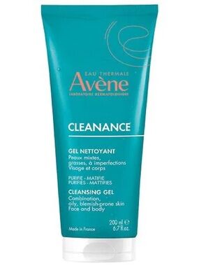 Avene Cleanance Cleansing Face and Body Gel for Acne Prone & Oily Skin 6.7 oz